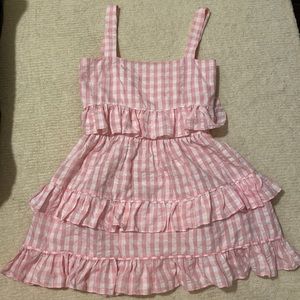 Tach pink check dress